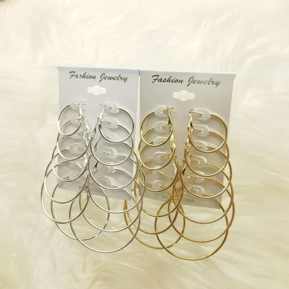 6 Pairs Hoop Earrings s