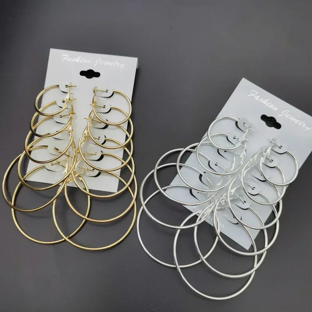 6 Pairs Hoop Earrings s